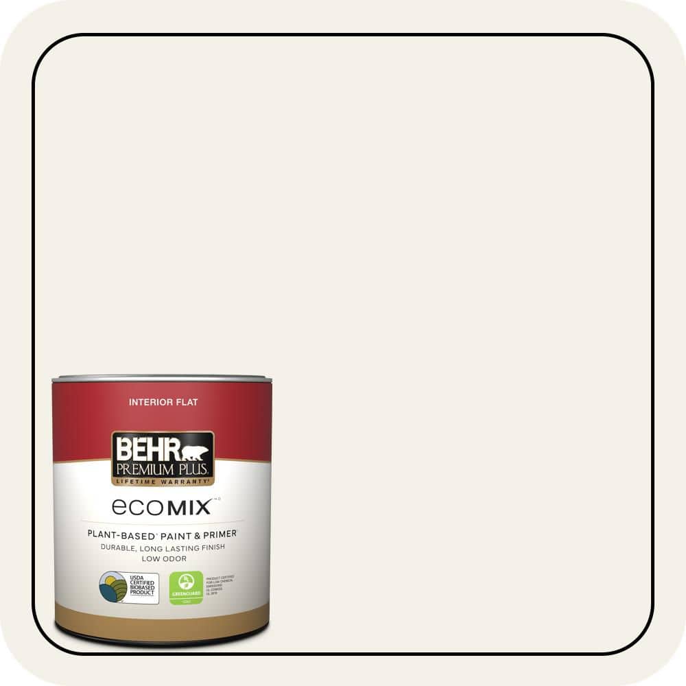 BEHR PREMIUM PLUS #W-B-200 Popped Corn Flat EcoMix Plant-Based & Primer (1)