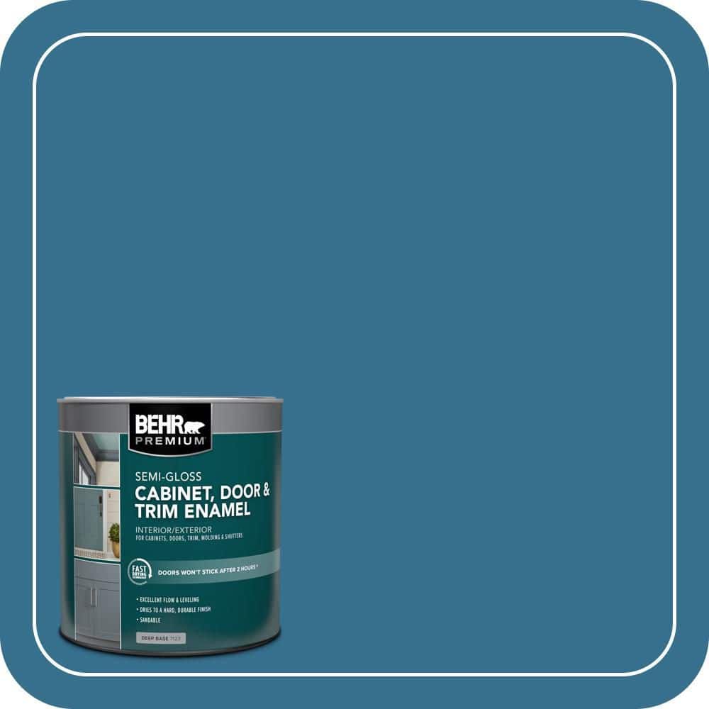 BEHR PREMIUM 1 qt. #M490-6 Living Stream Semi-Gloss Enamel Interior/Exterior Cabinet, Door & Trim Paint