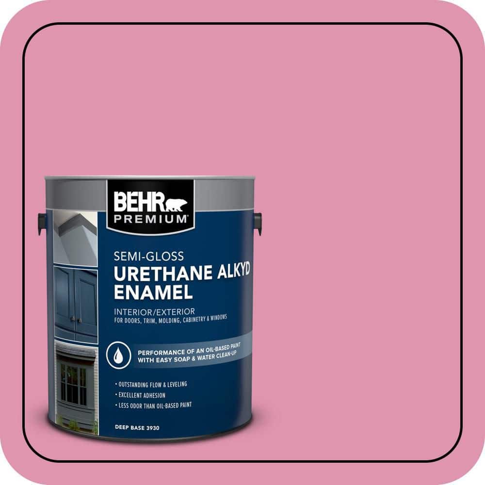 BEHR PREMIUM 1 gal. #P130-4 It's a Girl Urethane Alkyd Semi-Gloss Enamel Interior/Exterior Paint (1)