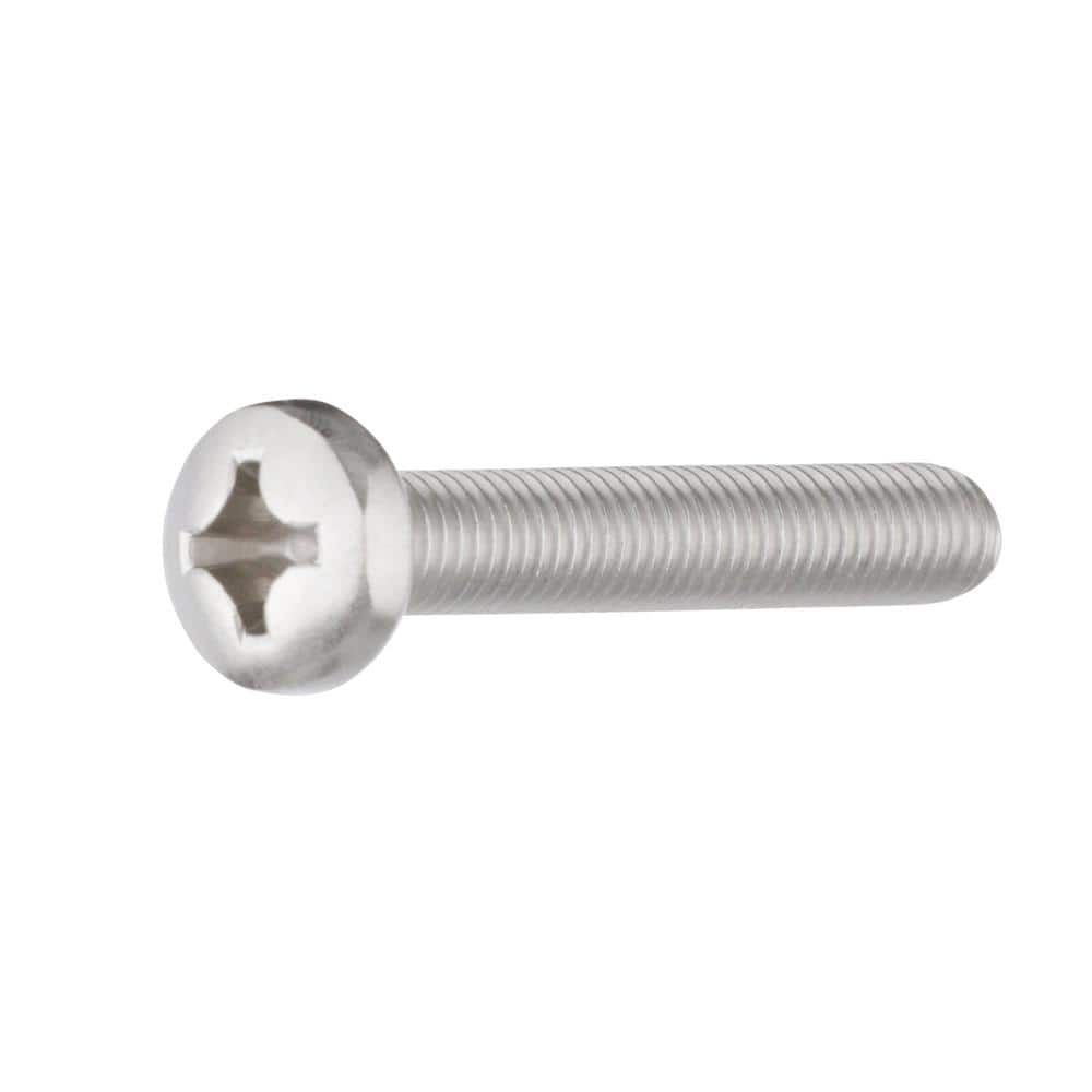 Everbilt M8-1.25 x 50 mm Phillips Pan Head Stainless Steel Machine Screw (1)