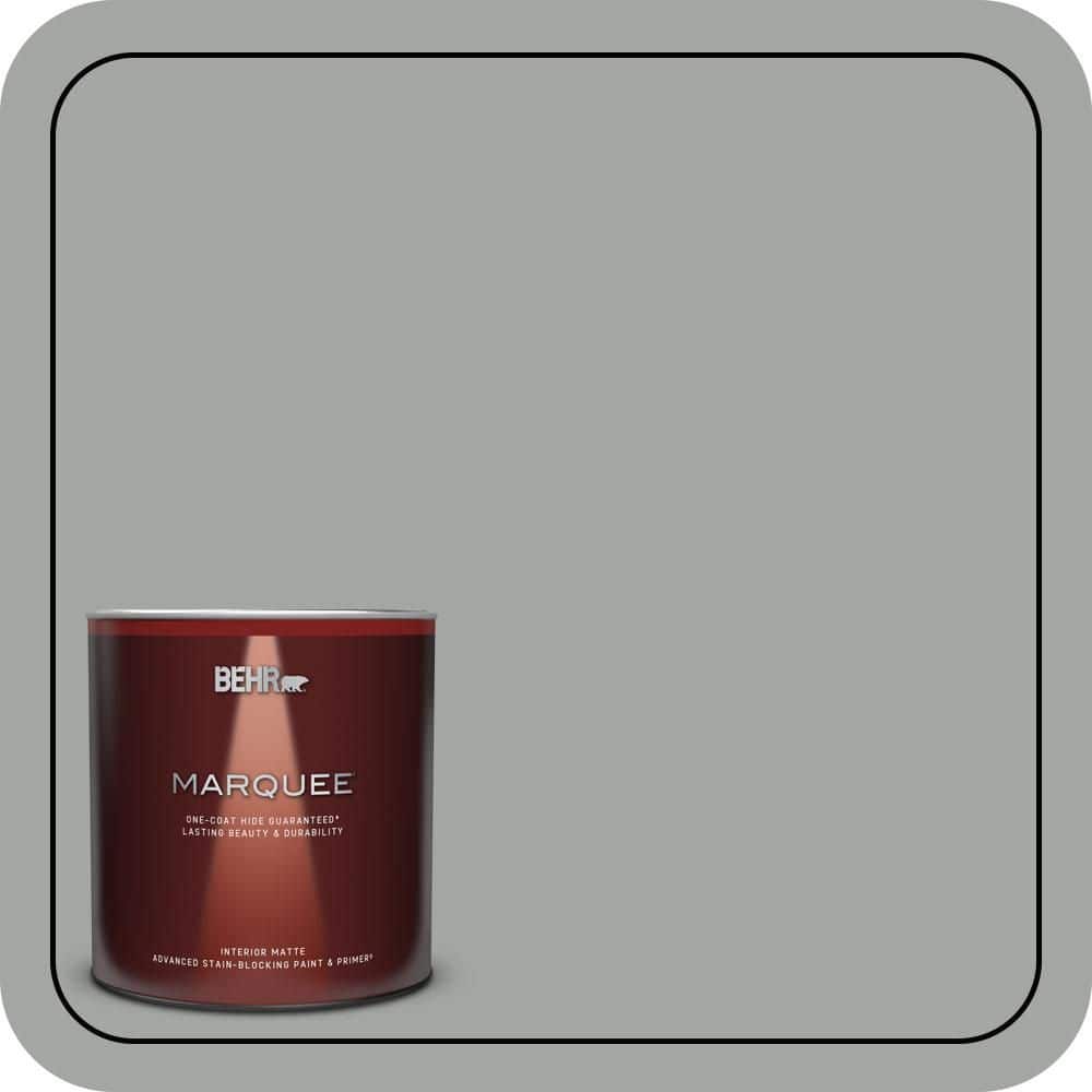 BEHR MARQUEE 1 qt. #PPU25-04 Sharkskin Suit Matte Interior Paint & Primer