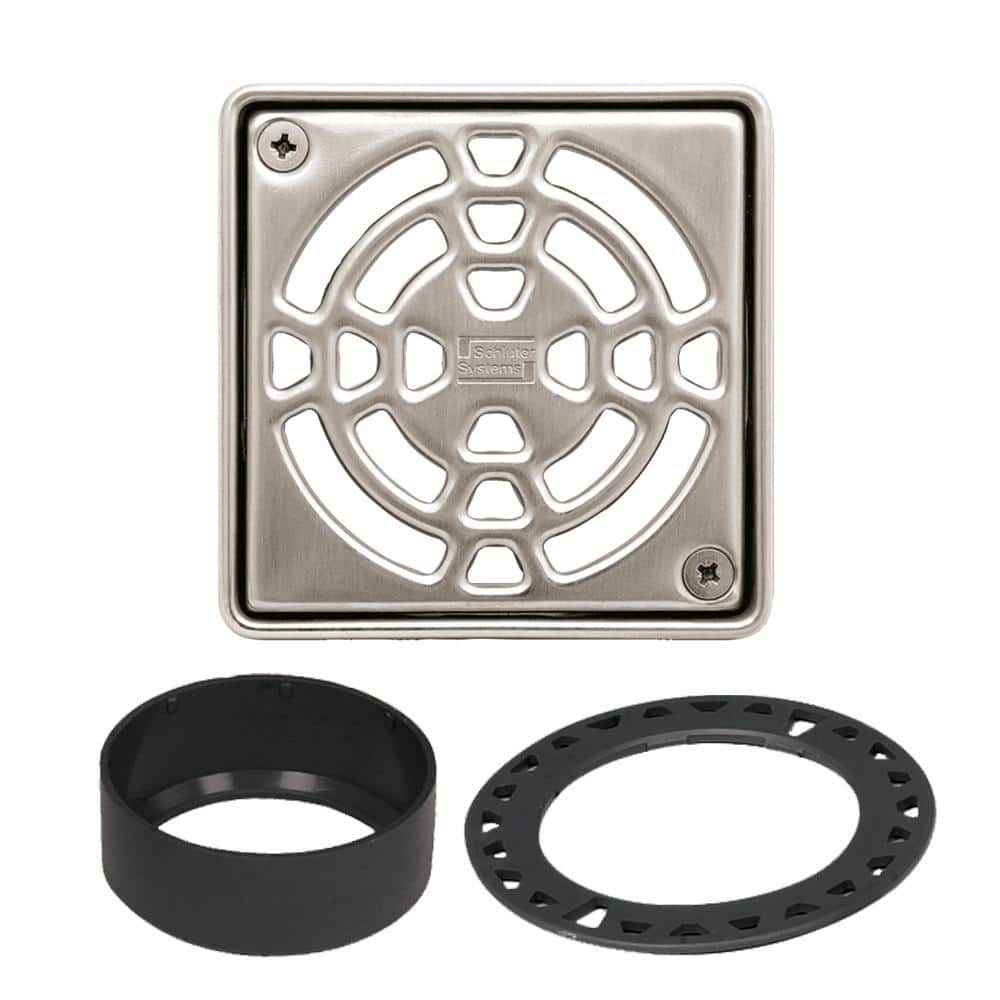 Schluter Kerdi-Drain 4 in. Nickel Drain Grate