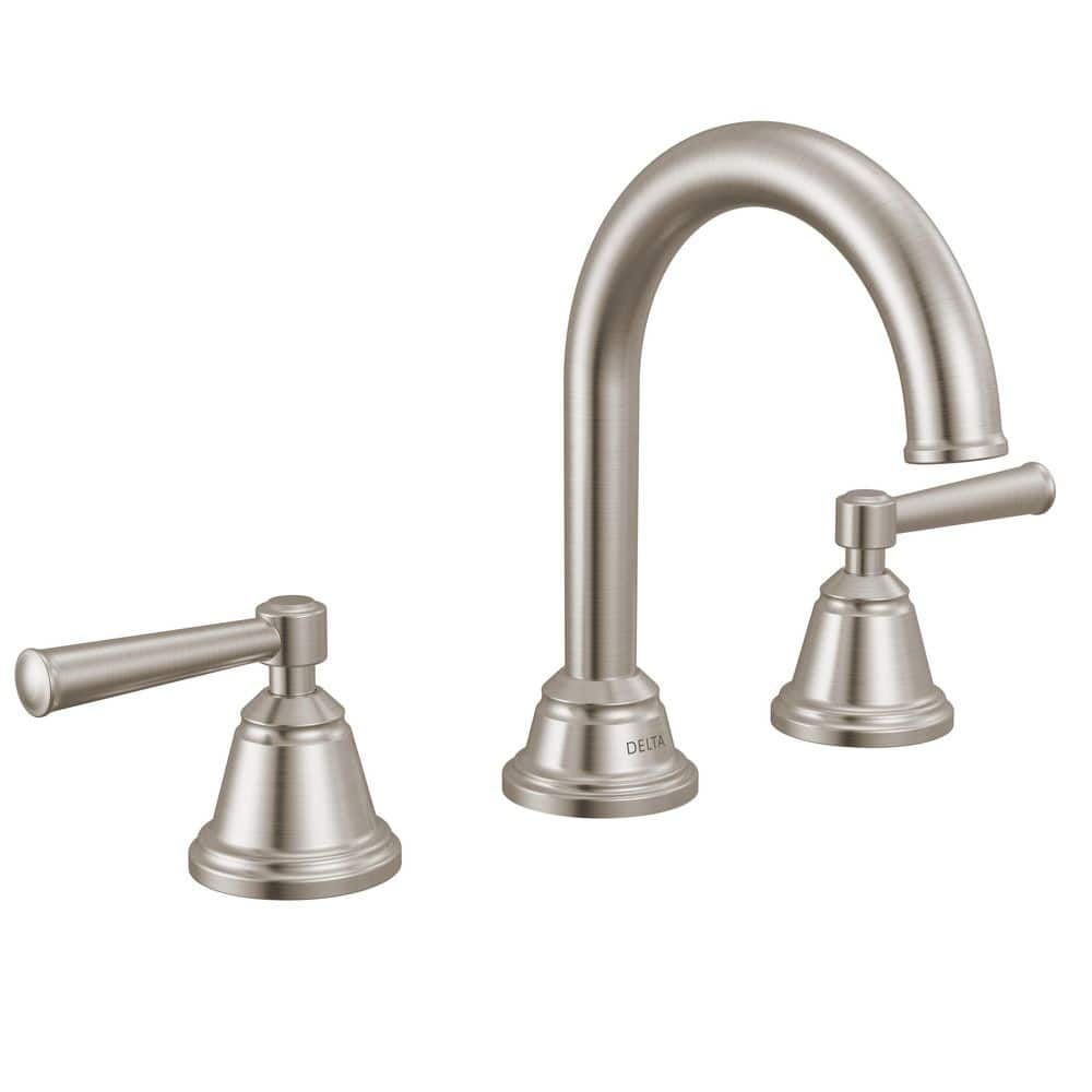Delta Foundations Design Series Traditional 8 in. Widespread 2 Handle Bathroom Sink Faucet in Brushed Nickel (2)