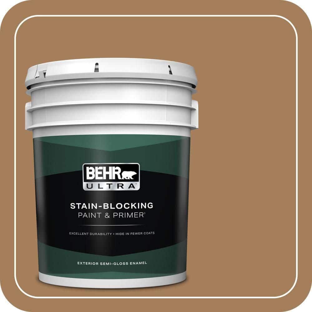BEHR ULTRA 5 gal. #S280-6 Hazel Semi-Gloss Enamel Exterior Paint & Primer
