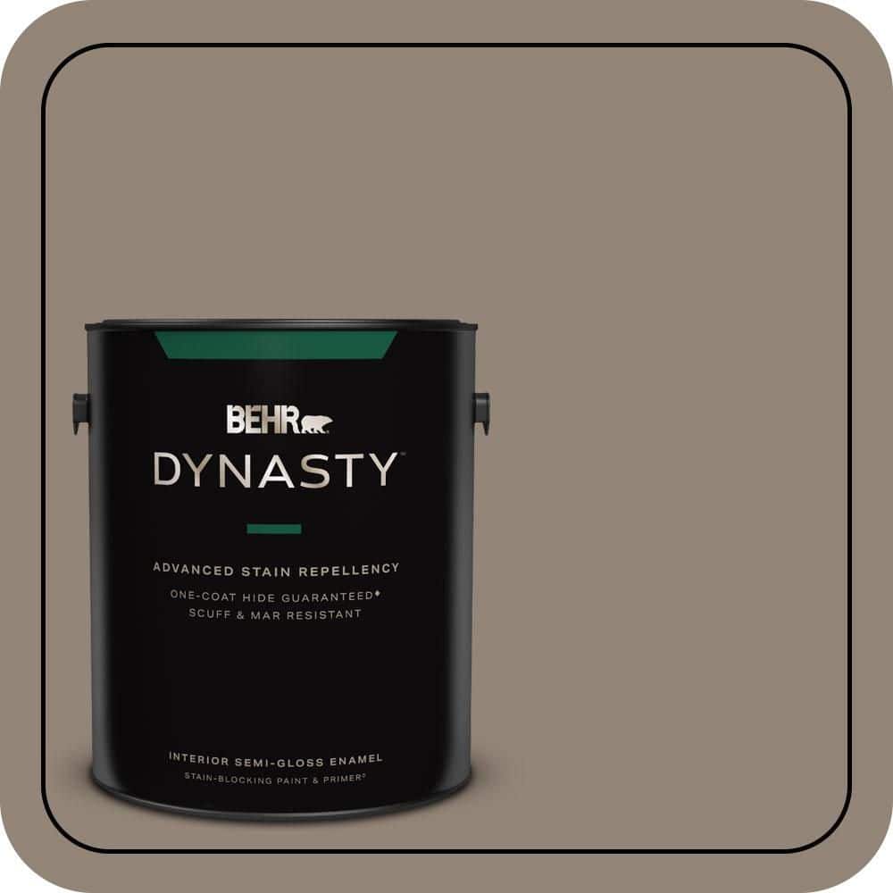 BEHR DYNASTY 1 gal. #N220-5 Ottertail One-Coat Hide Semi-Gloss Enamel Interior Stain-Blocking Paint & Primer