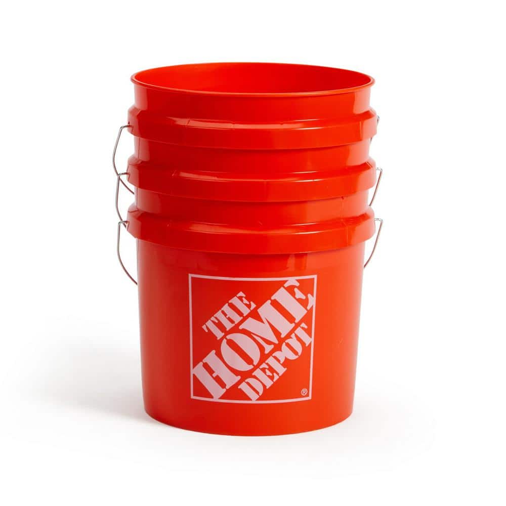 The Home Depot 2 gal. Orange paint Bucket (4)