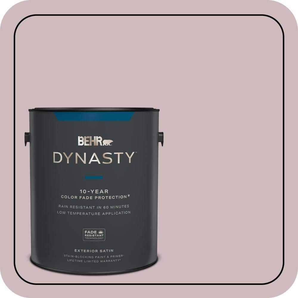 BEHR DYNASTY 1 gal. #N120-3 Mauve it Satin Enamel Exterior Stain-Blocking Paint & Primer