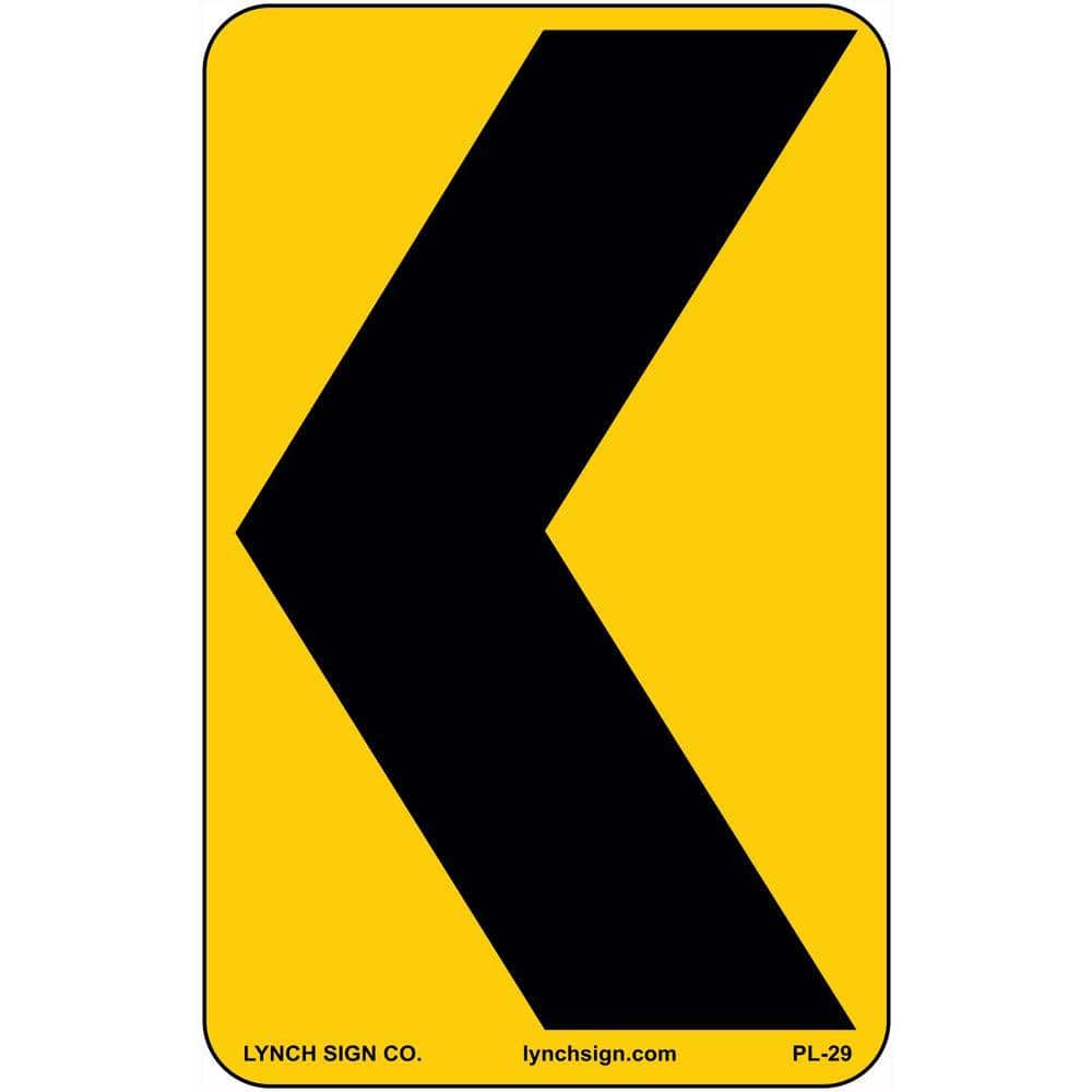 Unbranded 12 in. x 18 in. Left Arrow Sign Printed on More Durable, Thicker, Longer Lasting Styrene Plastic