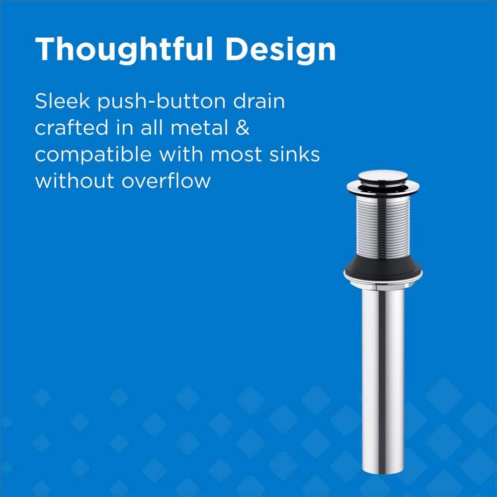 Gerber 1-1/4 in. Touch-Down Bathroom Sink Drain without Overflow (3)