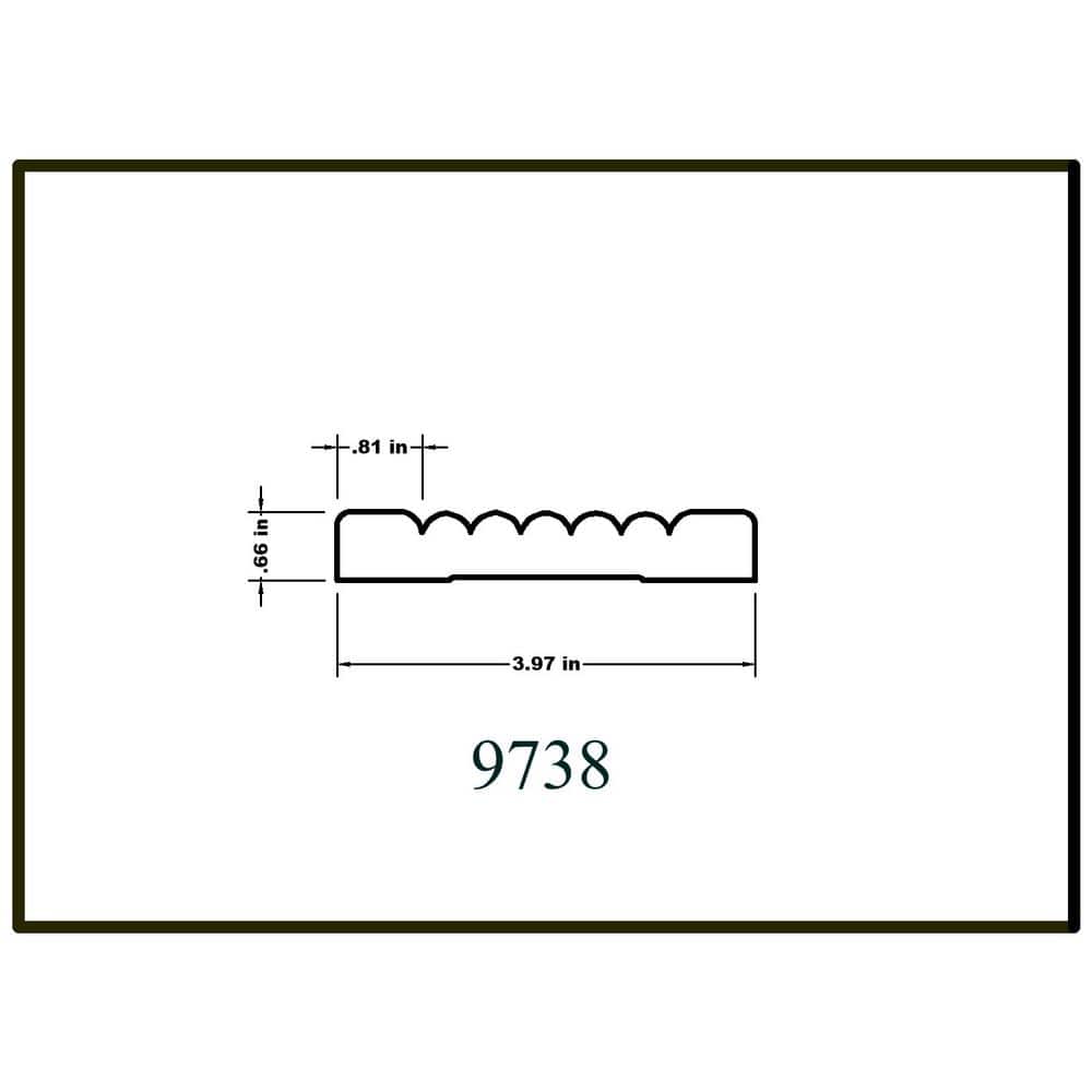 HOUSE OF FARA 3/4 in. x 4 in. x 7 ft. Oak Wood Ribbed Fluted Casing Moulding (2)