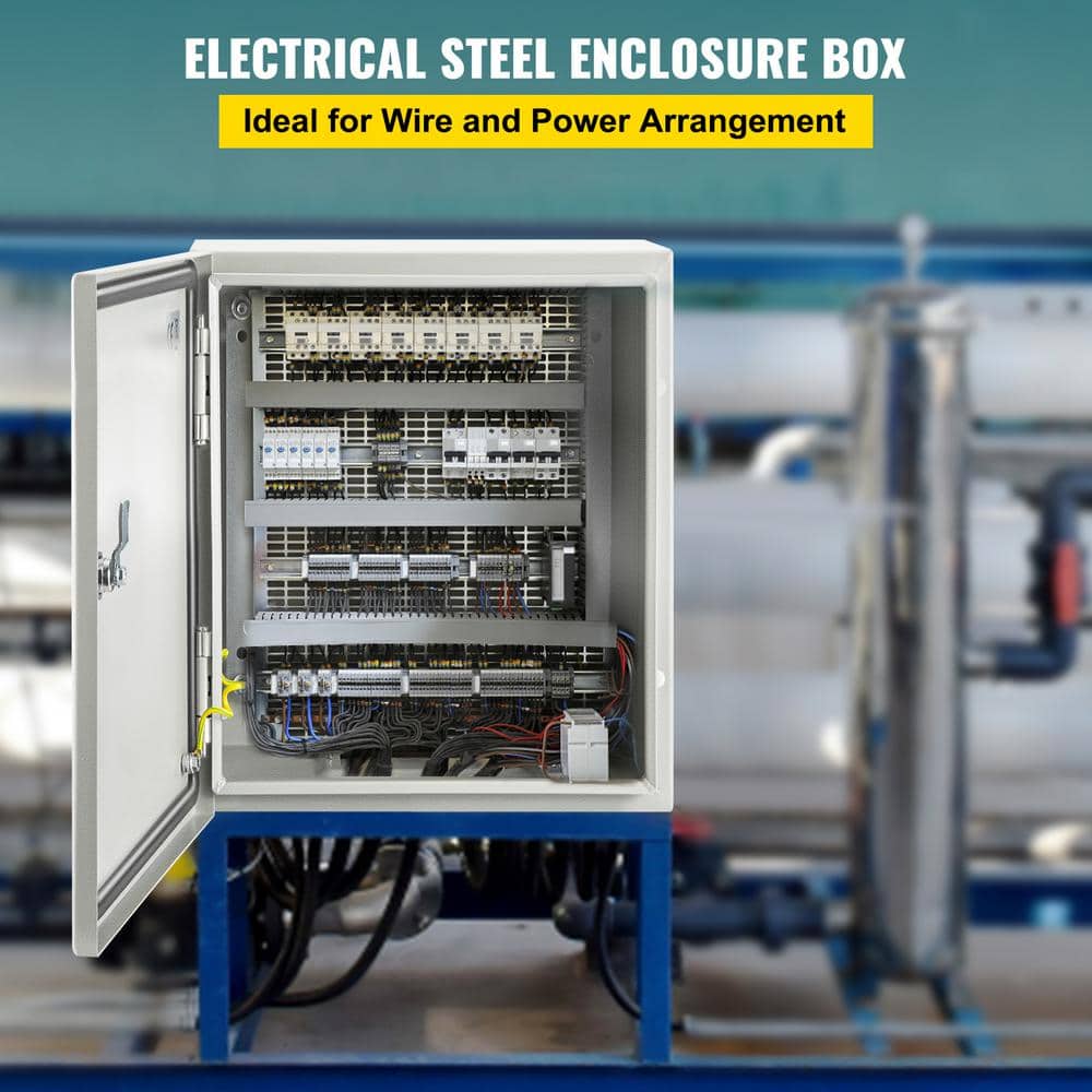 SVOPES NEMA Steel Enclosure, Measuring 12 in. x 10 in. x 6 in., NEMA 4X Steel Electrical Box with IP66 Waterproof and Dustproof (2)