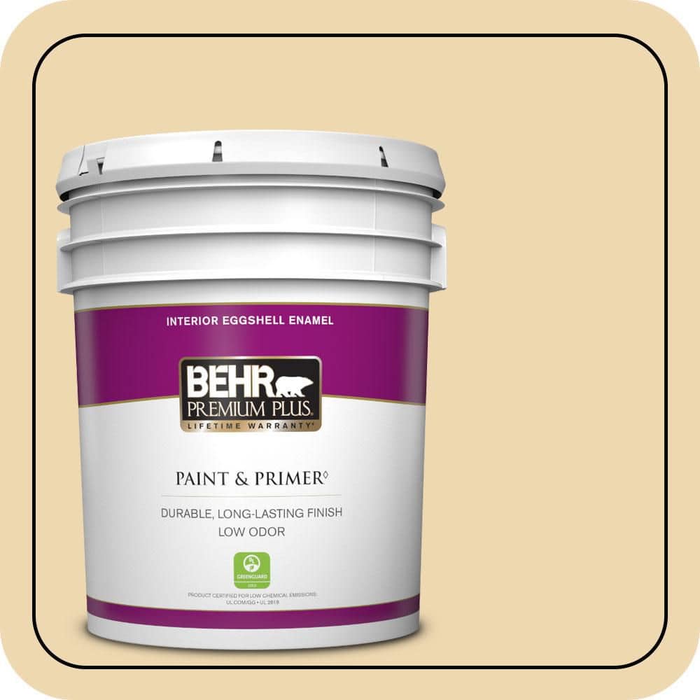 BEHR PREMIUM PLUS 5 gal. #PPU6-11 Hummus Eggshell Enamel Low Odor Interior Paint & Primer