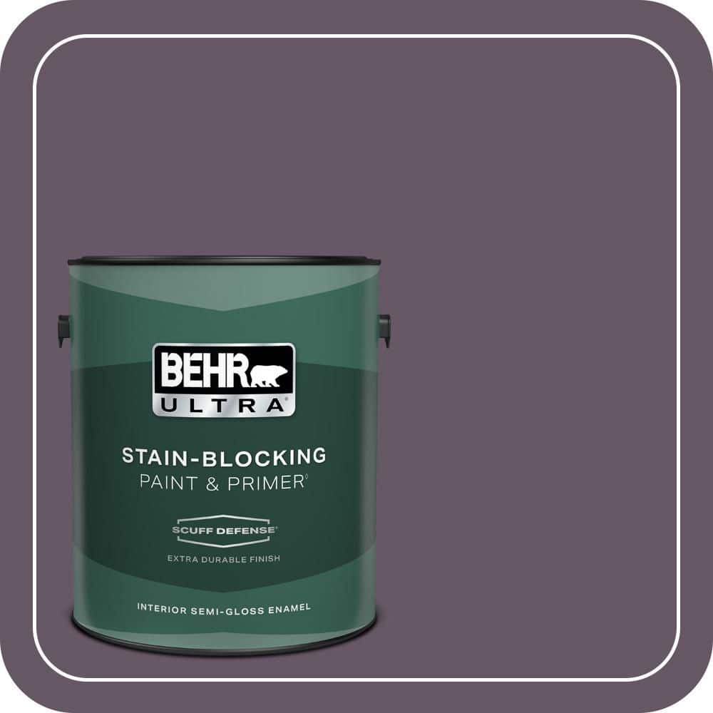 BEHR ULTRA 1 gal. #PPU17-05 Preservation Plum Extra Durable Semi-Gloss Enamel Interior Paint & Primer