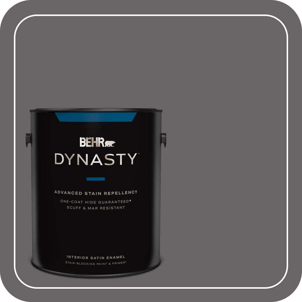 BEHR DYNASTY 1 gal. #PPU17-19 Arabian Veil One-Coat Hide Satin Enamel Interior Stain-Blocking Paint & Primer
