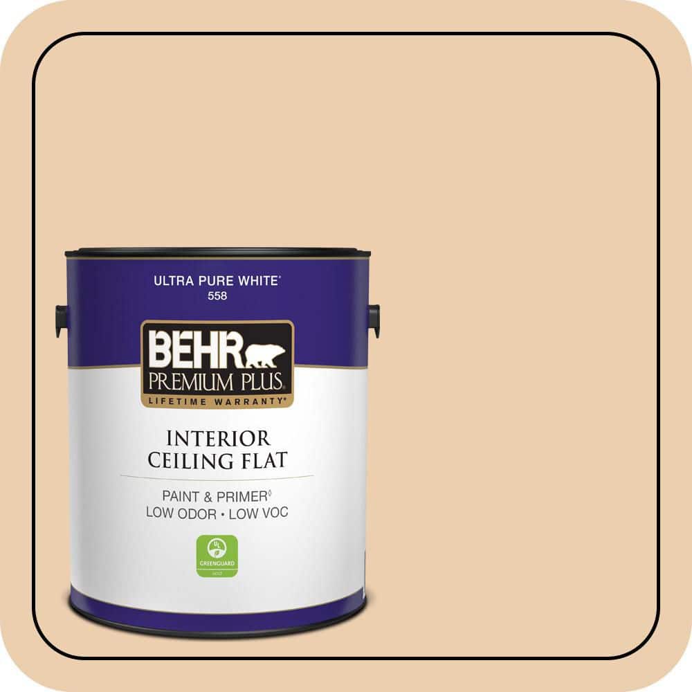 BEHR PREMIUM PLUS 1 gal. #S270-2 Chai Ceiling Flat Interior Paint & Primer (1)