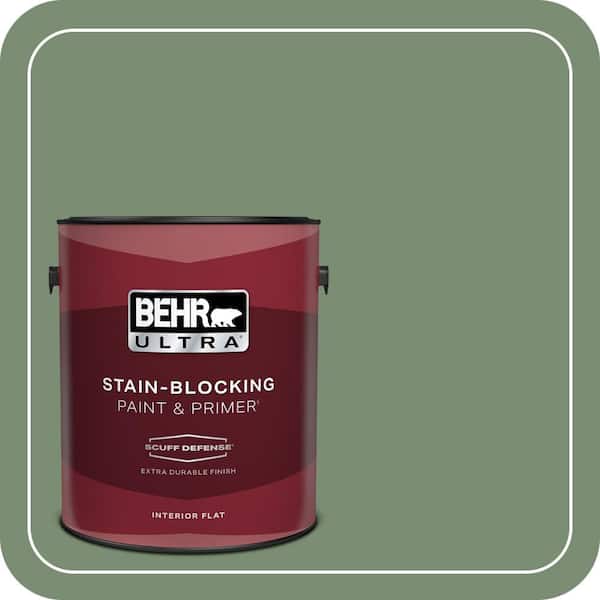 BEHR PREMIUM PLUS #PPU11-02 Shallot Bulb Flat Interior/Exterior Paint & Primer Color Sample (4)