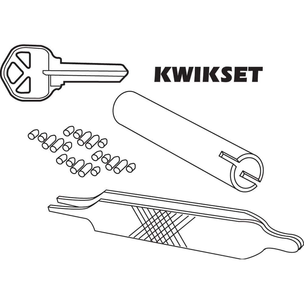 Prime-Line Kwikset Steel 5-Pin Door Lock Set Re-Keying Kit (2)