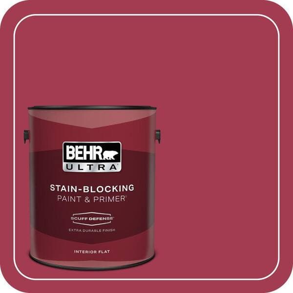 BEHR ULTRA 1 gal. #S-G-120 Strawberry Daiquiri Extra Durable Flat Interior Paint & Primer (2)