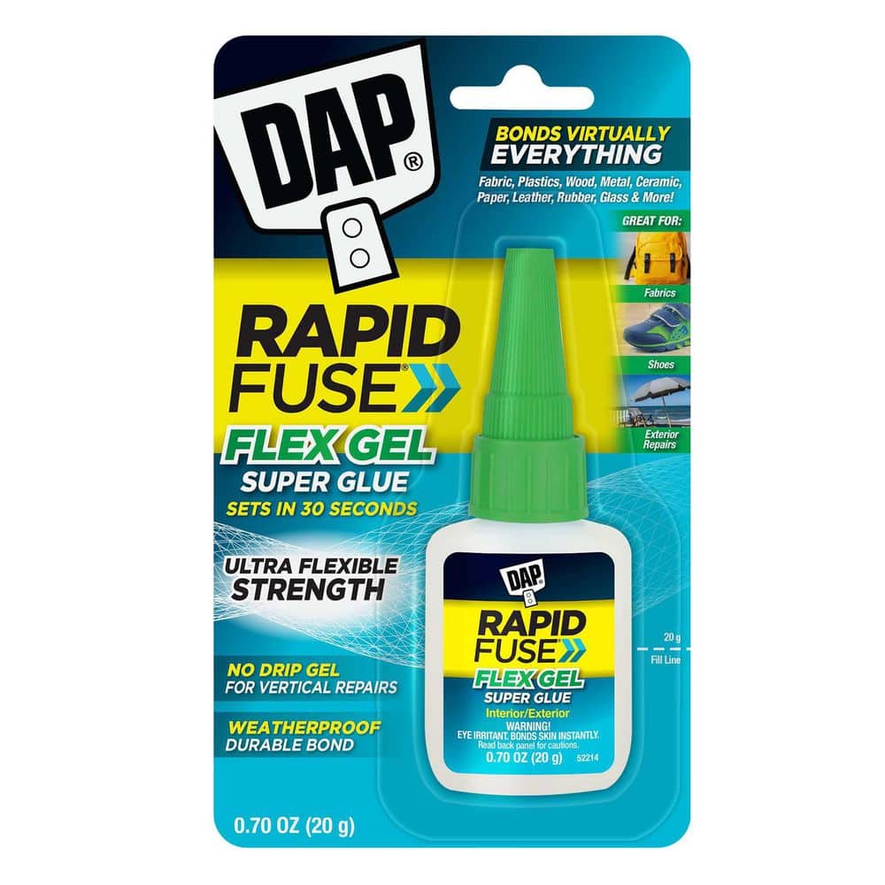 DAP Rapid Fuse 0.7 oz. Clear Flex Gel Super Glue Adhesive