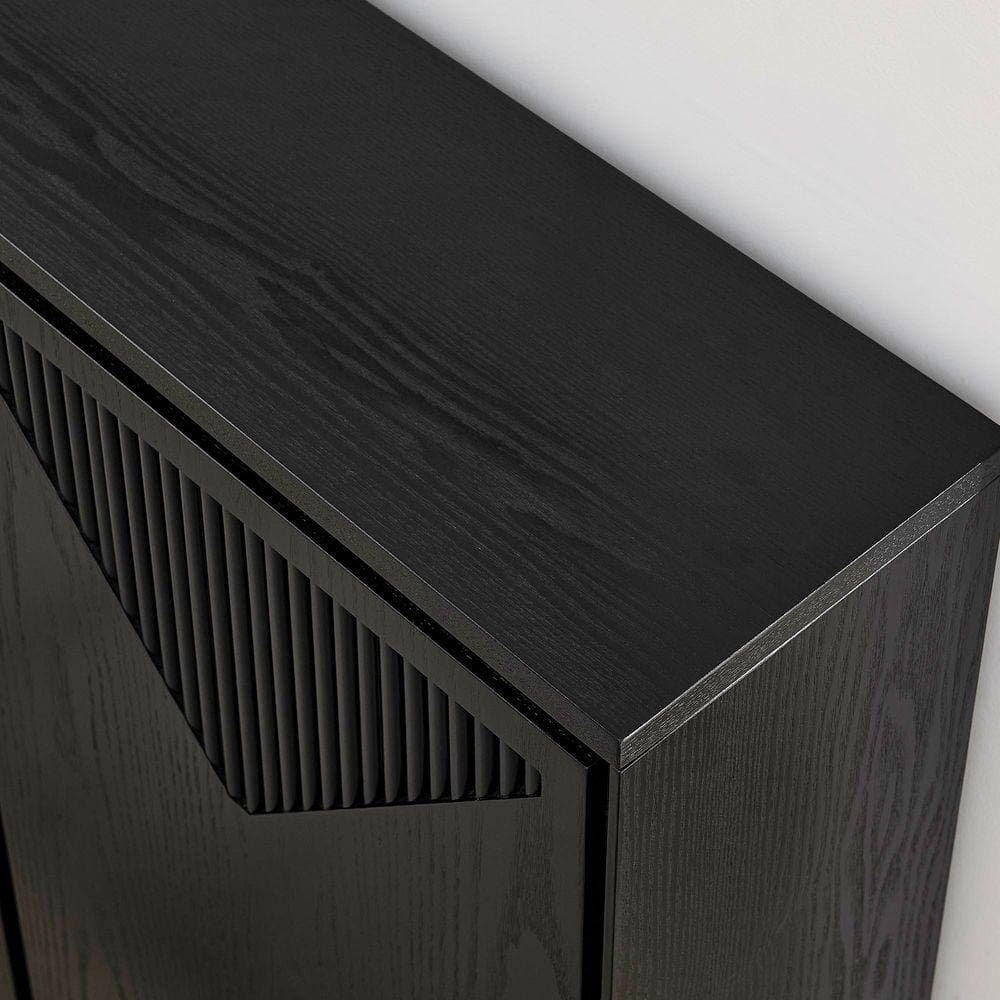 COWLOWN 39 in. W x 9.25 in. D x 32.48 in. H Bathroom Black Linen Cabinet (3)
