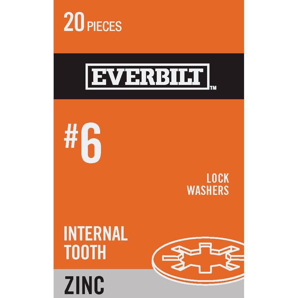 Everbilt #6 Zinc-Plated Steel Internal Tooth Lock Washers (20-Pack)