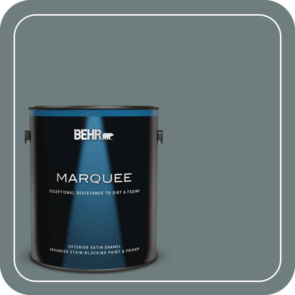 BEHR MARQUEE 1 gal. #N440-5 Coney Island Satin Enamel Exterior Paint & Primer