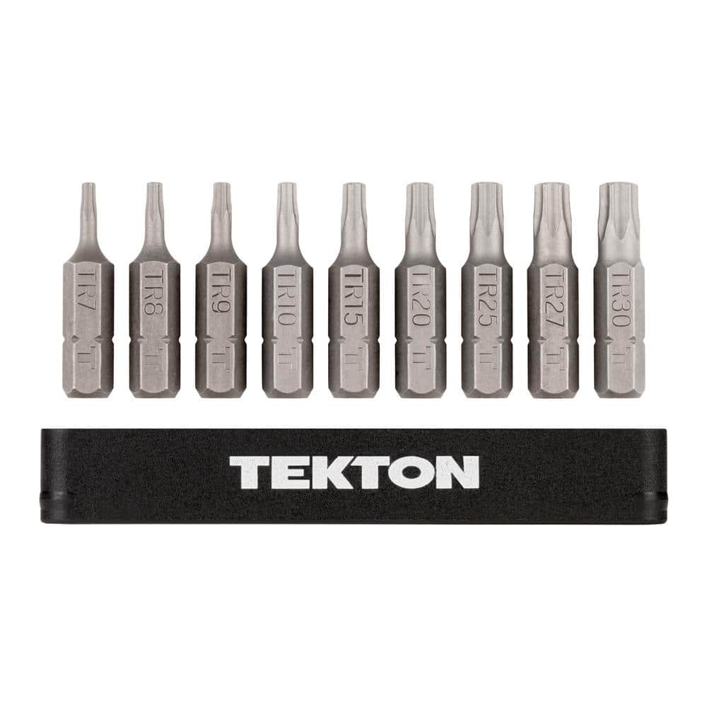 TEKTON 1/4 in. Torx Security Bit Set with Rail (9-Piece) (TR7-TR30) (3)