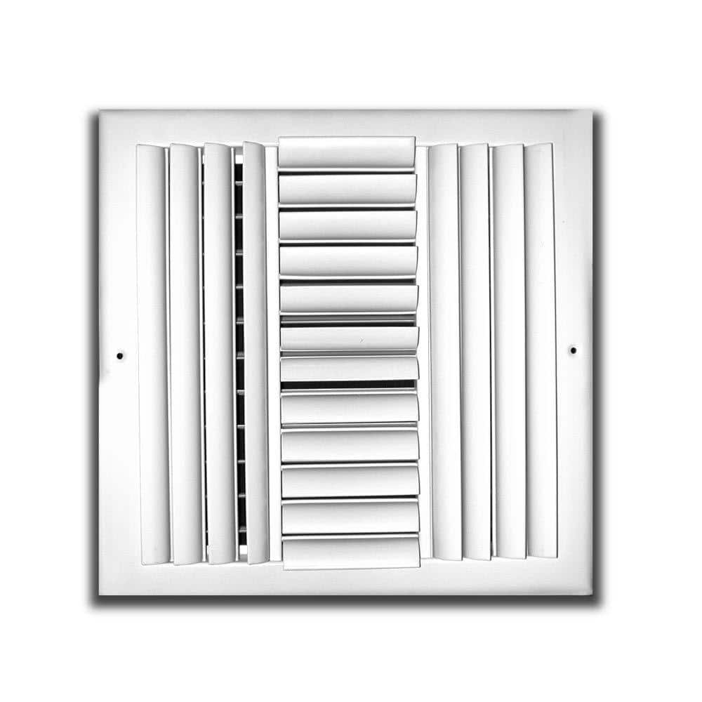 Everbilt 12 in. x 12 in. 4-Way Aluminum Adjustable Curved Blade Wall/Ceiling Register (1)
