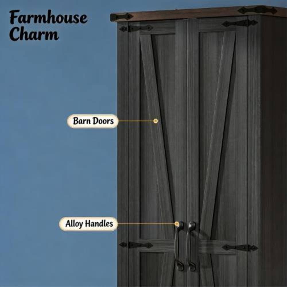 Unbranded 23.7 in. W x 11.9 in. D x 70.9 in. H Bathroom Black Linen Cabinet (3)