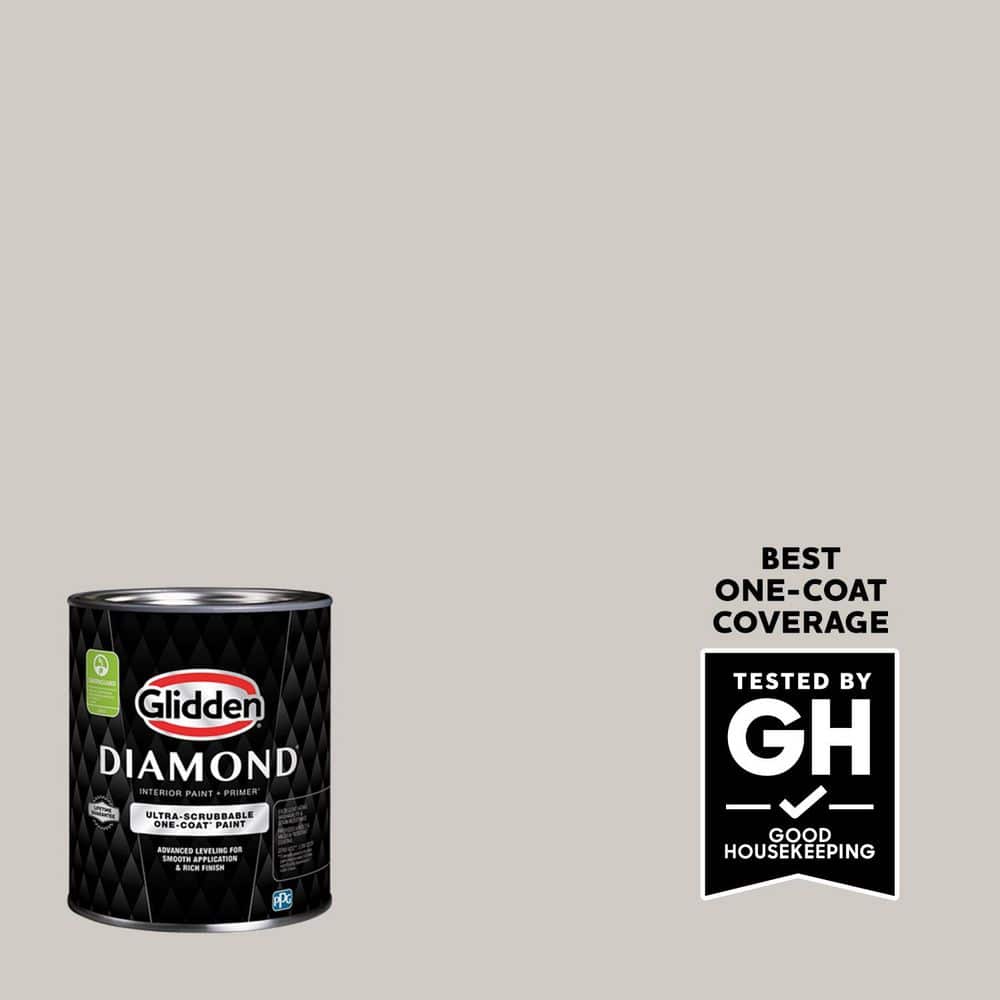 Glidden Diamond 1 qt. PPG1002-3 Cool Slate Satin Interior Paint with Primer