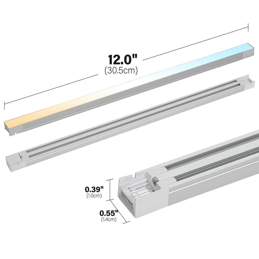 Commercial Electric 12 in. Plug-In Aluminum Integrated LED Linkable Under Cabinet Light 2-Pack (4)