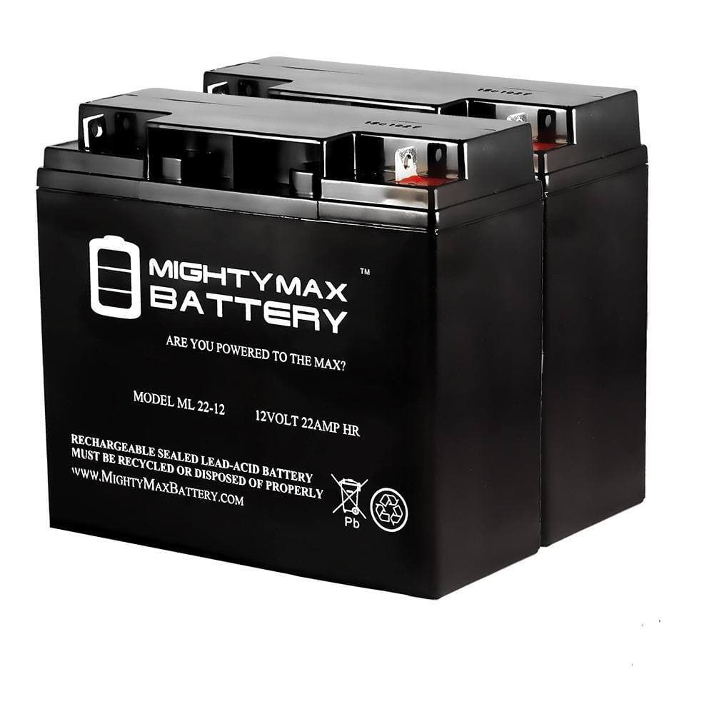 MIGHTY MAX BATTERY 12-Volt 22AH Battery for The Phoenix HD Model PHOENIXHD4 - 2 Pack