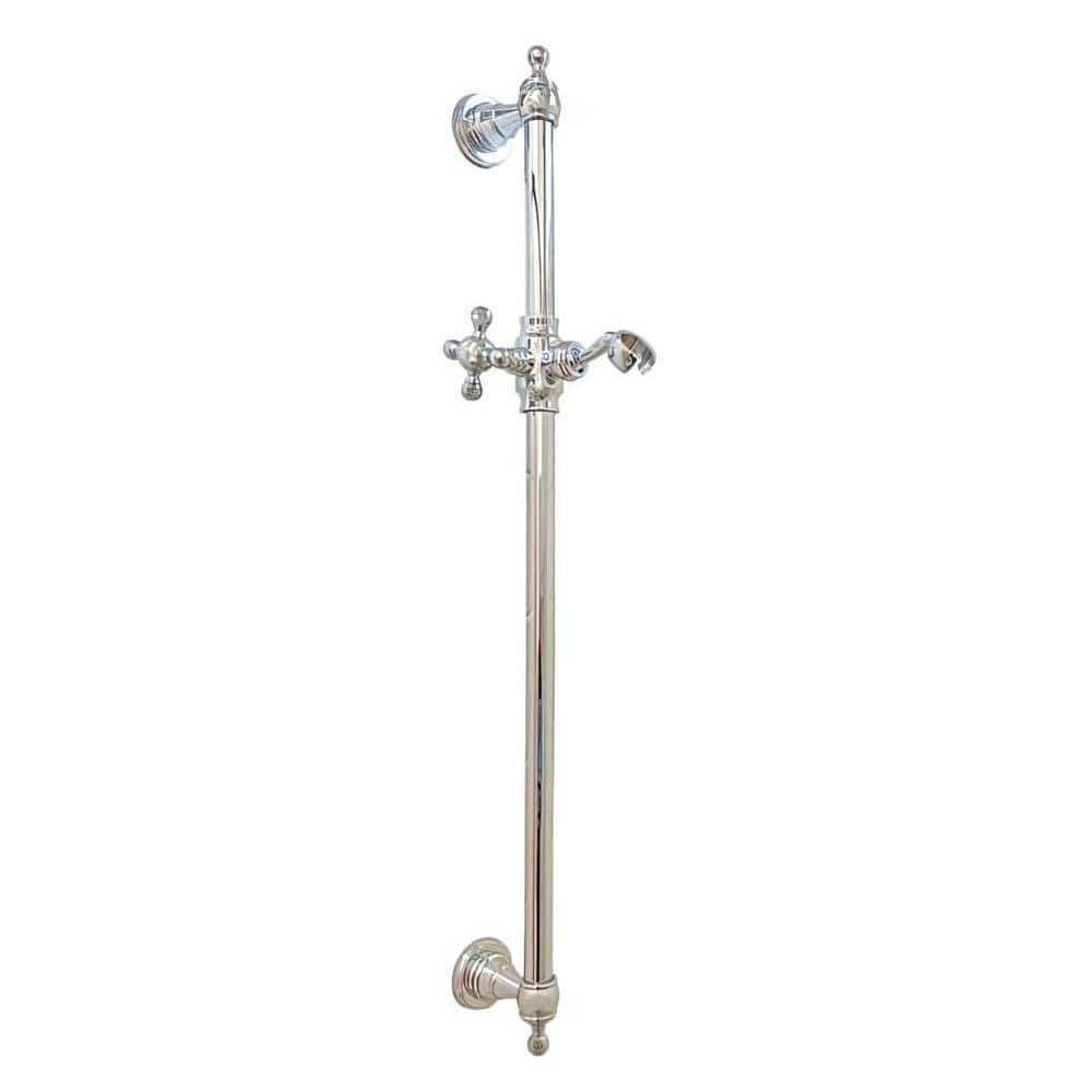 High Sierra Showerheads All Metal 28 in. Slide Bar Premium with Adjustable Handheld Shower Mount in Polished Chrome Finish