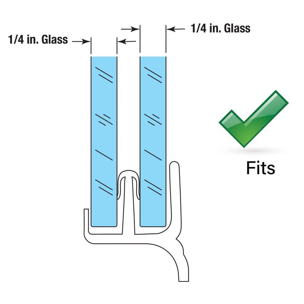 Prime-Line Tub Enclosure Bottom Guide, Workright Products, Clear Plastic, Snap-In (3)