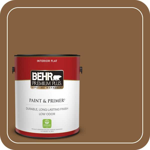 BEHR PREMIUM PLUS 1 gal. #PPU4-18 Spice Bazaar Flat Low Odor Interior Paint & Primer (2)