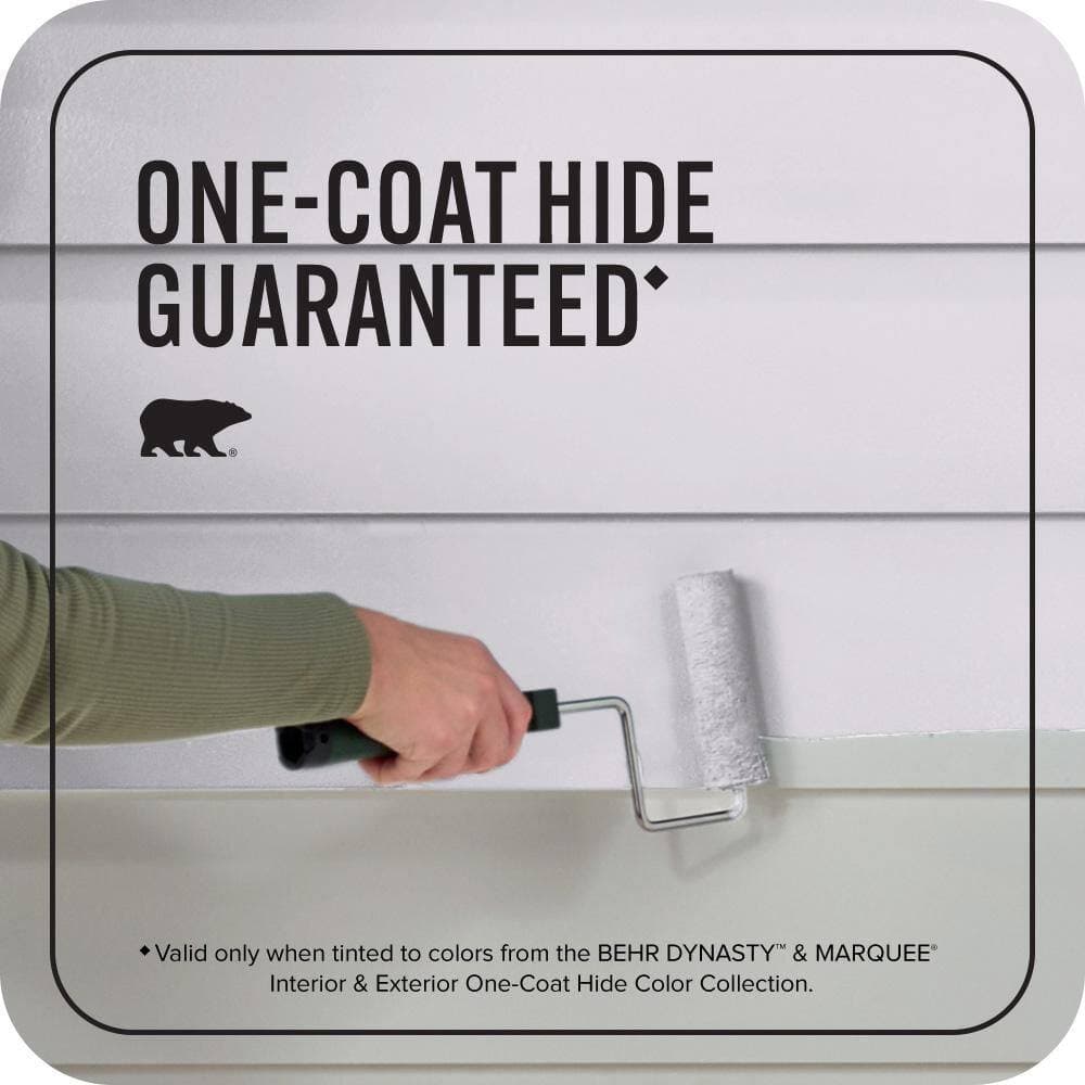 BEHR MARQUEE 1 gal. #PR-W01 Mystical Mist Flat Exterior Paint & Primer (3)