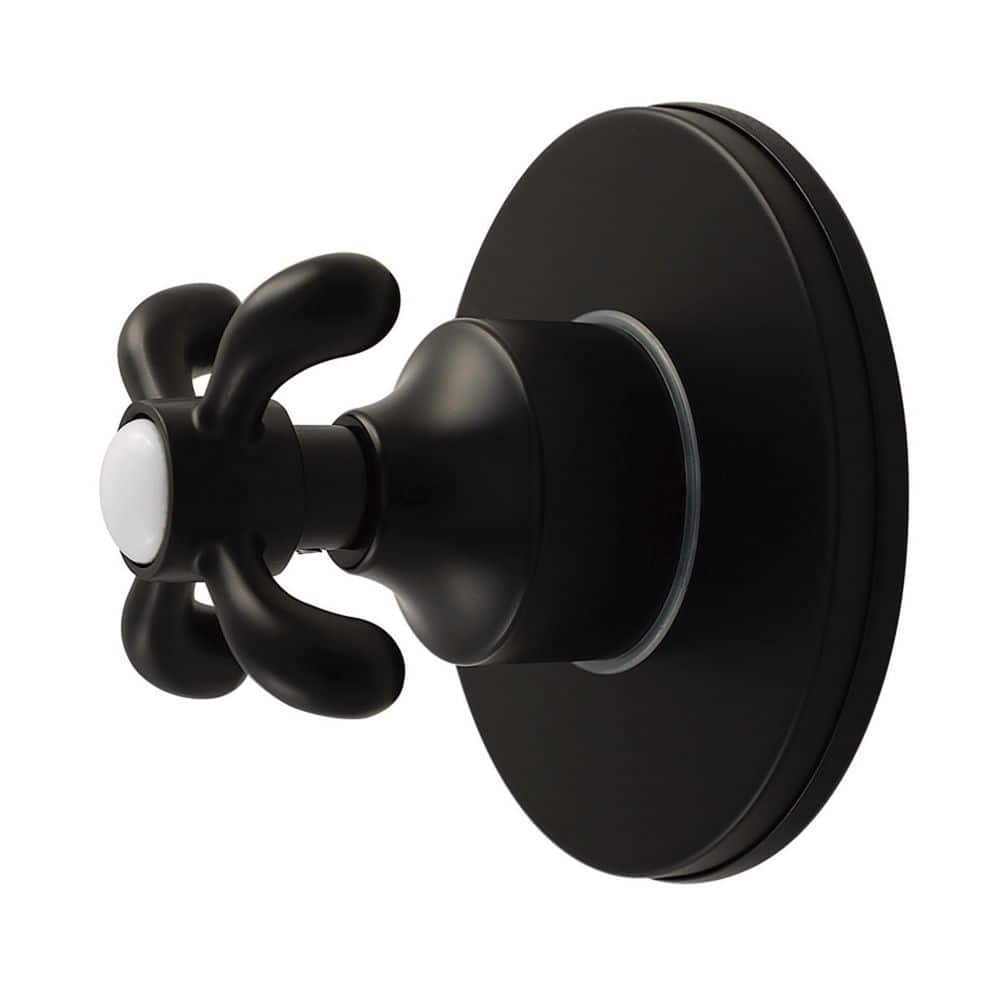 Kingston Brass French Country 3/4 in. Single-Handle 1-Hole Wall Mount 6-Way Diverter Valve with Trim Kit in Matte Black (1)