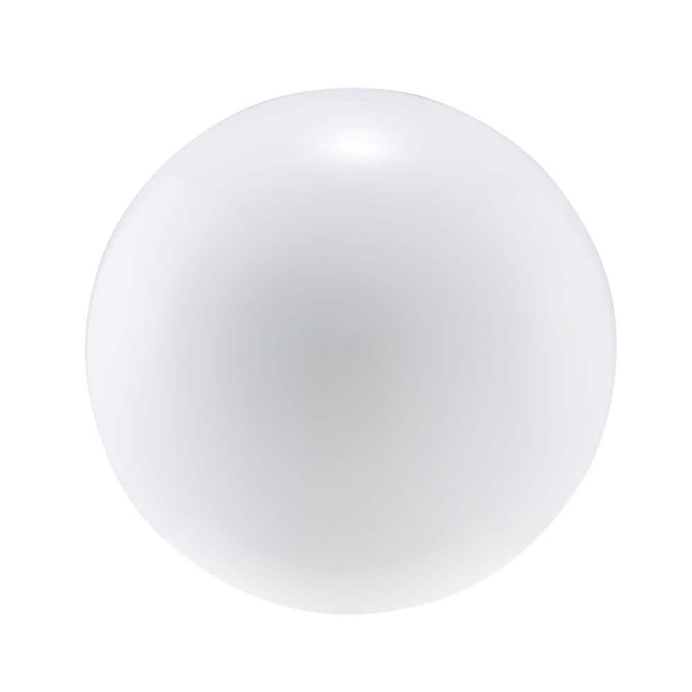 PRIVATE BRAND UNBRANDED 4.25 in. White Opal Glass Mushroom Globe Shaped Replacement Flush Mount Shade with 8 in. Lip Fitter (4)