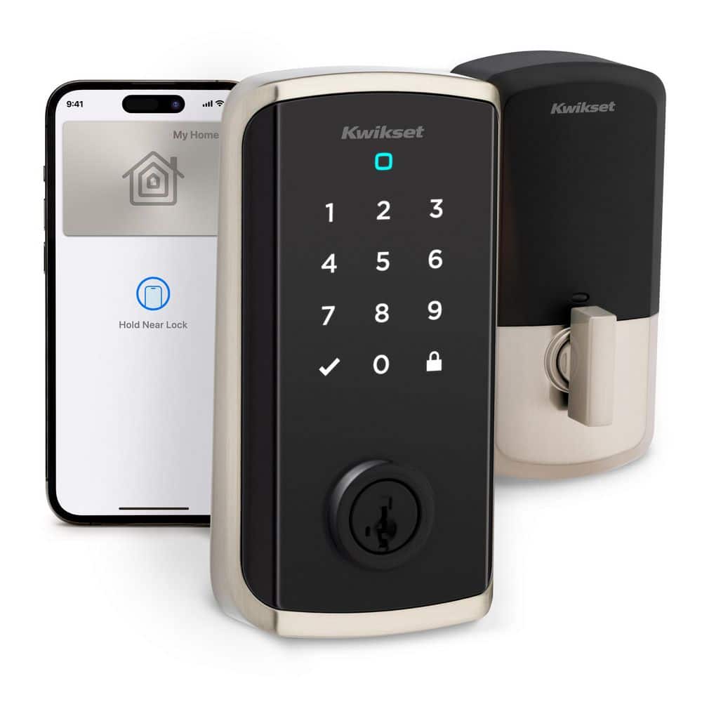 Kwikset Halo Select Plus Touchscreen Deadbolt Wi-Fi + Matter Smart Lock Apple Home Keys Tap-to-Unlock Technology Satin Nickel