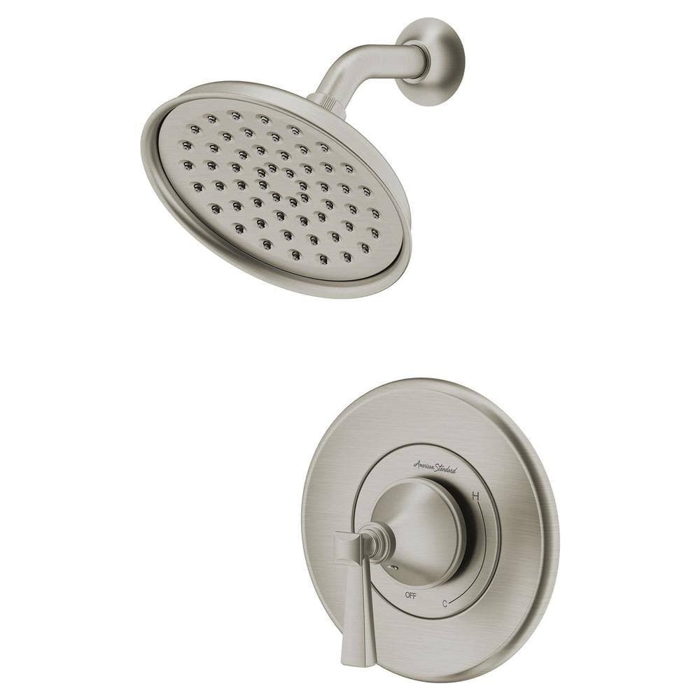 American Standard Rumson Single Hole Bathroom Faucet and Single-Handle 1-Spray Shower Faucet in Brushed Nickel (Valve Included) (2)