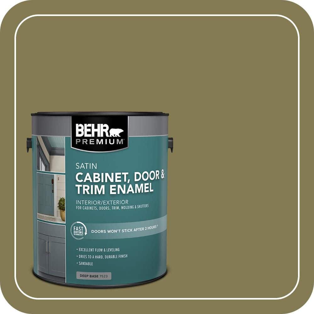 BEHR PREMIUM 1 gal. #HDC-AC-16A Fern Grove Satin Enamel Interior/Exterior Cabinet, Door & Trim Paint