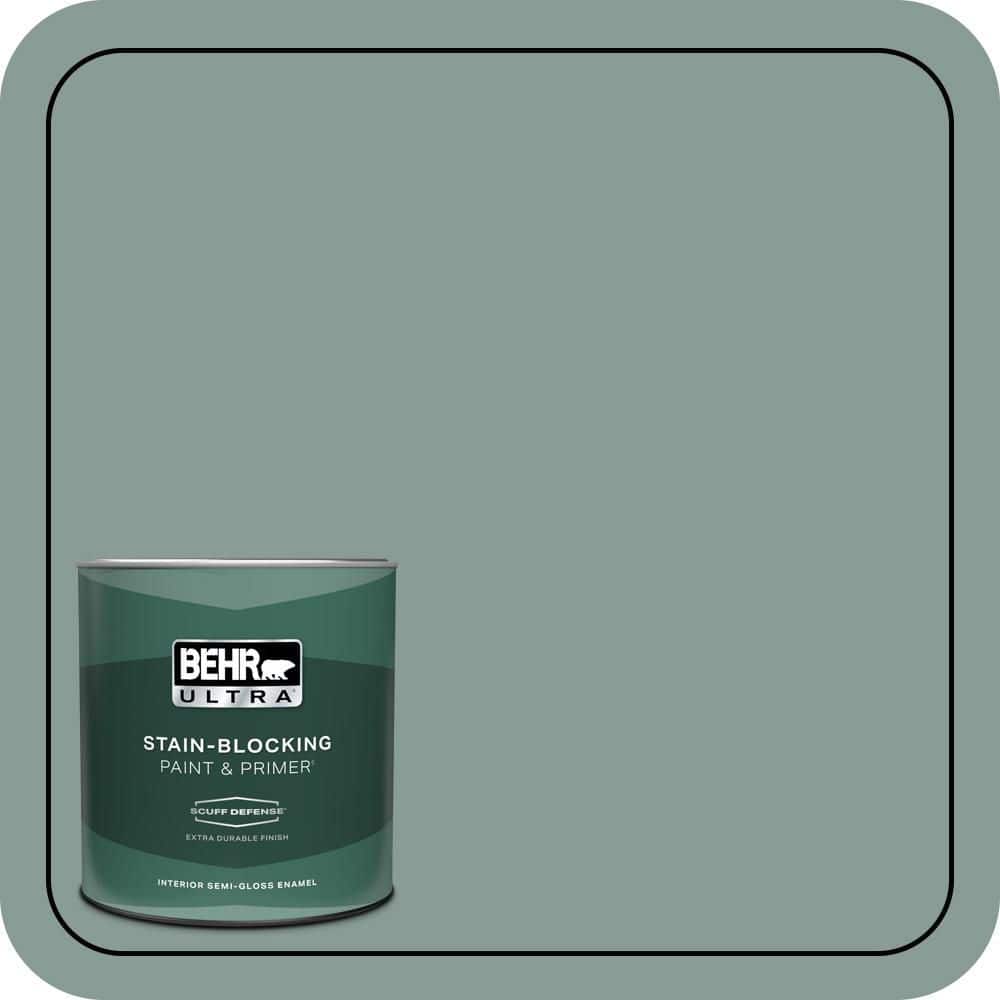 BEHR ULTRA 1 qt. #490F-5 Cloud Burst Extra Durable Semi-Gloss Enamel Interior Paint & Primer