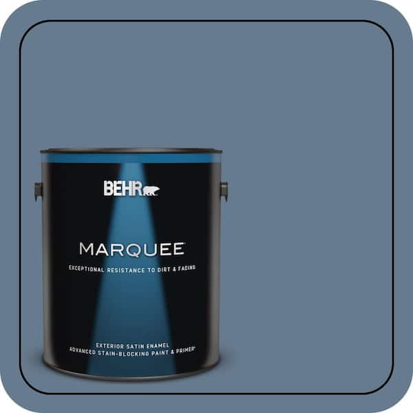 BEHR MARQUEE 1 gal. #S510-5 Skinny Jeans Satin Enamel Exterior Paint & Primer (2)
