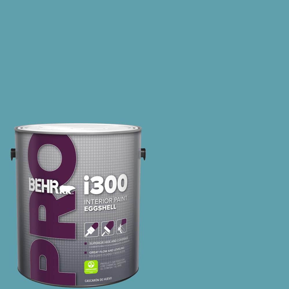 BEHR PRO 1 gal. #BIC-53 Turquoise Eggshell Interior Paint