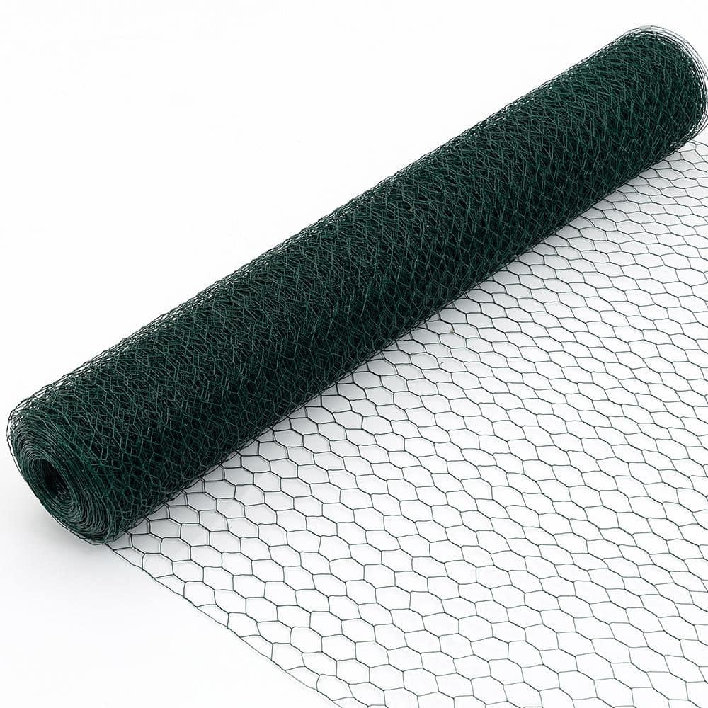 Unbranded 157.5 ft. Large Size Galvanized Hexagonal Floral Green Chicken Coop Wire Fencing