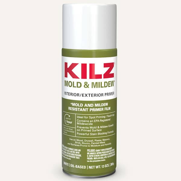 KILZ 13 oz. Mold & Mildew White Oil-Based Interior and Exterior Primer, Sealer and Stain-Blocker Aerosol (2)