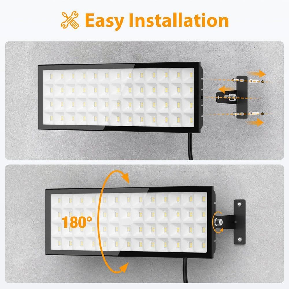 BeamBox 120 Volt 6500K LED Plug-In Work Light 18000LM IP66 Waterproof Adjustable Garage Light Fixture for Workshop (2-Pack) (3)