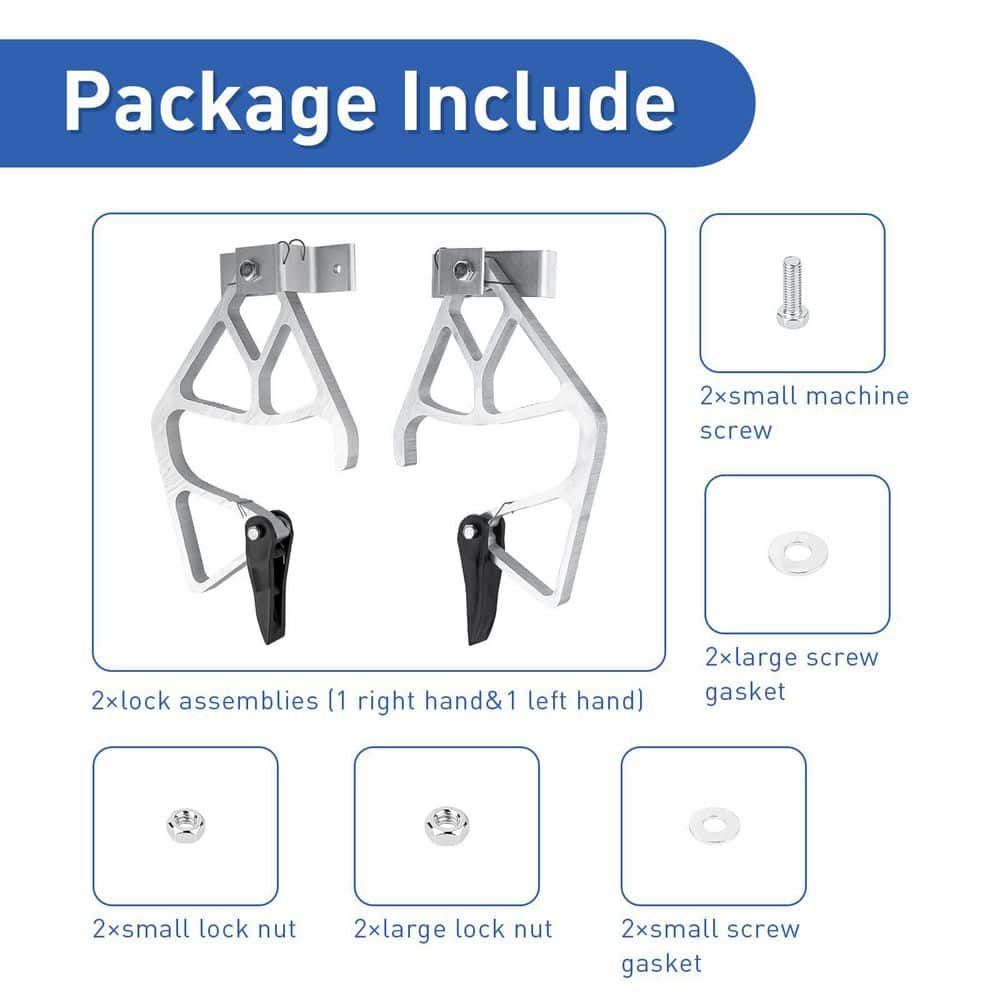 Helhom 2-Pack Extension Ladder Locks 28-11 Aluminum Rung Lock Replacement Kit Ladder Lock Kit (3)