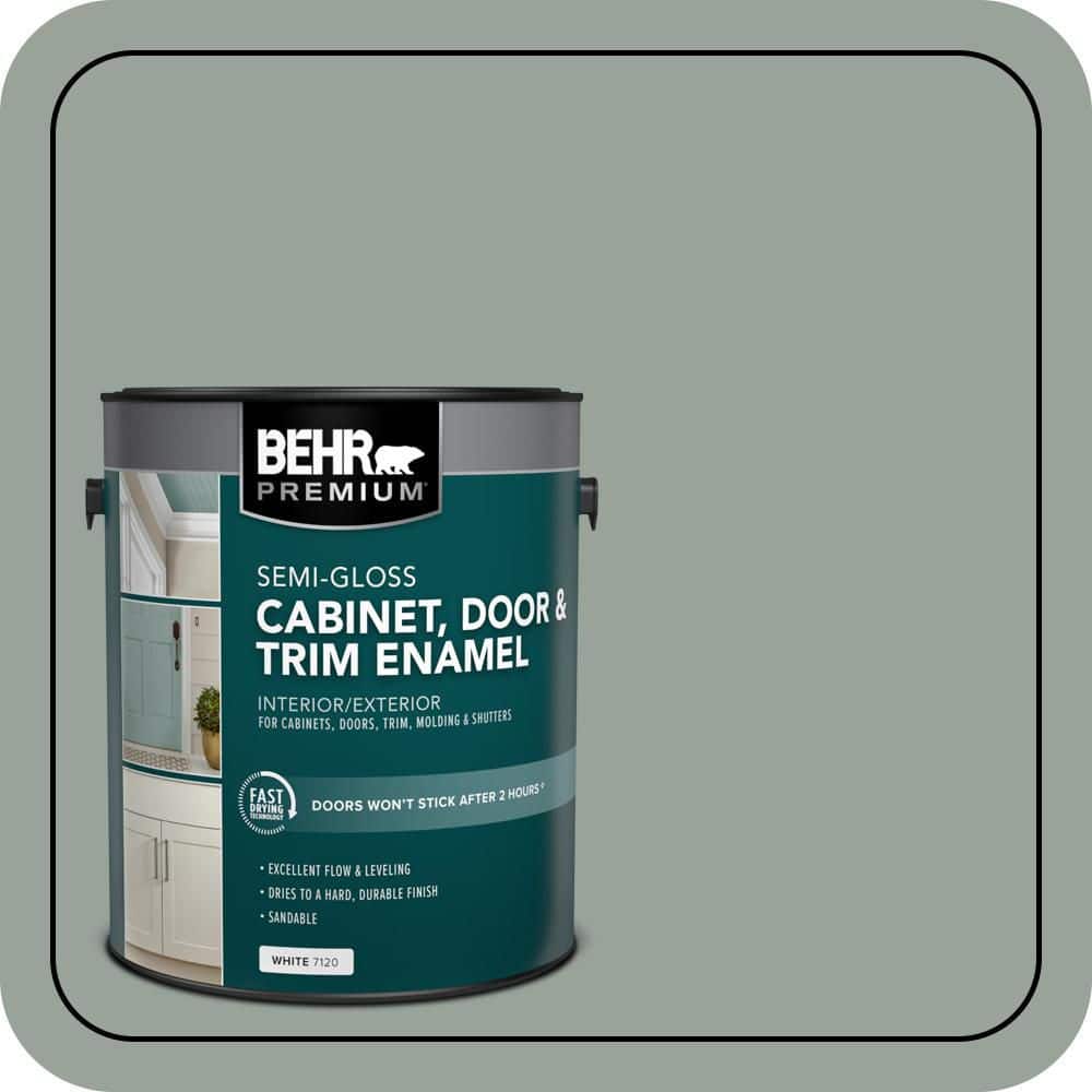 BEHR PREMIUM 1 gal. #N410-4 Natures Gift Semi-Gloss Enamel Interior/Exterior Cabinet, Door & Trim Paint