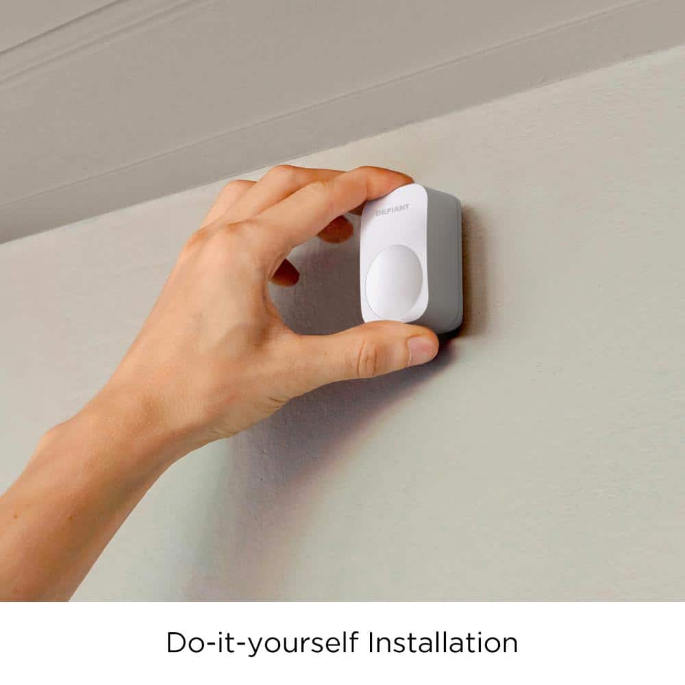 Defiant Smart Home Security Wireless (Battery) Motion Sensor Alarm Add-On Accessory White, Powered by Hubspace (1-Pack) (2)